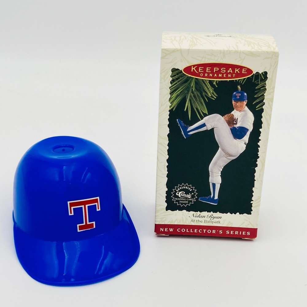 Texas Rangers Laich Souvenir Batting Helmet Ice Cream Bowl wNolan Ryan Ornament!